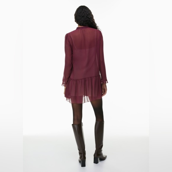 Aritzia Wilfred Alessia Mini Ruffle Dress - Picture 5 of 8